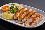 Kwanchitr mixed sausages with sauekraut and mashed potato